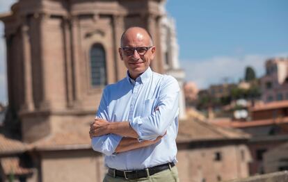 Enrico Letta, secretario general del Partido Democrático de Italia, el pasado jueves en el centro de Roma.