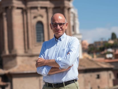 Enrico Letta, secretario general del Partido Democrático de Italia, el pasado jueves en el centro de Roma.