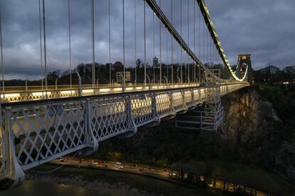 Puente colgante de Clifton, sobre la garganta del río Avon.