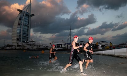 Una de las pruebas del Ironman 70.3, en Dubai.