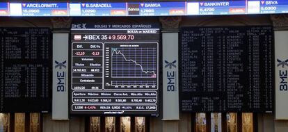 El principal indicador de la bolsa española, el IBEX 35. EFE/Zipi/Archivo