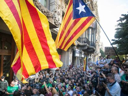 Un registro en un local días de la celebración del referéndum del 1 de octubre de 2017.