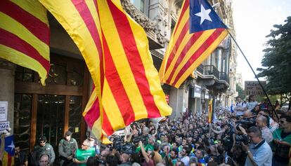 Un registro en un local días de la celebración del referéndum del 1 de octubre de 2017.