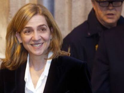 Cristina de Borbó, després de testificar davant el jutge Castro, al febrer.