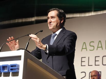 Antonio Garamendi, presidente de la patronal CEOE (Confederación Española de Organizaciones Empresariales) durante un acto en noviembre pasado. 