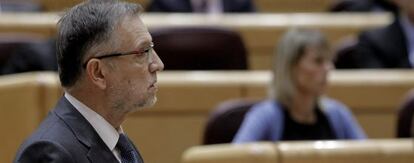 Marcelino Iglesias durante una intervención en la sesión de control al Gobierno en el Senado.
