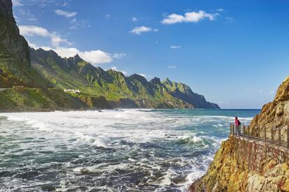 Acantilados del macizo de Anaga, en la costa de Taganana, al norte de Tenerife.