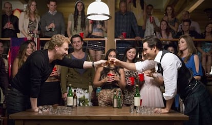 Un episodio de la serie 'Franklin & Bash', donde se organiza una competición de chupitos.