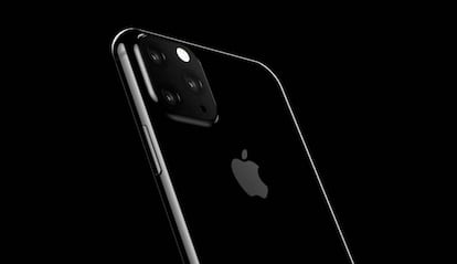 Posible dise&ntilde;o de la triple c&aacute;mara del iPhone 11