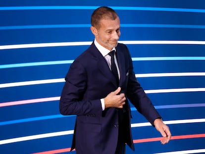 Alexander Ceferin, durante el congreso de la UEFA en París.