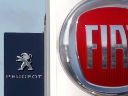 Logos de Peugeot y Fiat. 