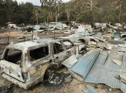 La ciudad de Flowerdale, en ruinas después de que varios incendios arrasasen esta pequeña comunidad, a 100 kilómetros del norte de Melbourne.