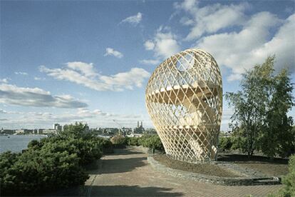 Kupla, mirador de madera en el zoo de Helsinki, proyectado por el arquitecto Ville Hara, recibió en 2003 el premio de la revista <i>Architectural Review.</i>
Vivienda visitable en 2005 durante una de las ferias de casas de Finlandia.