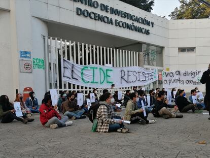 La manifestación de alumnos del CIDE, el pasado 29 de noviembre.