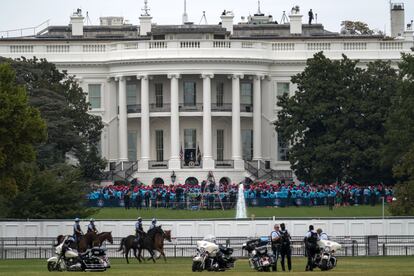 Una vista general de la Casa Blanca el día en que Donald Trump volvió a entrar en campaña.