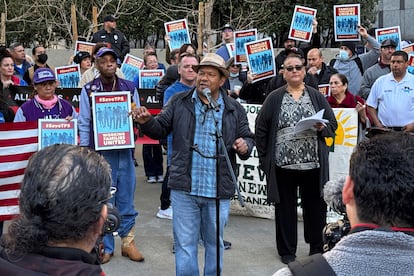 Protesta en defensa de los TPS, en San Francisco, en marzo de 2025.