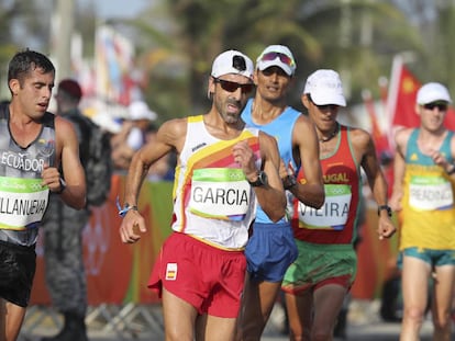 Garc&iacute;a Bragado, durante los 50 kil&oacute;metros marcha.