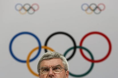 O presidente do COI, Thomas Bach, em imagem de arquivo.