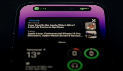 Pantalla de un iPhone de Apple