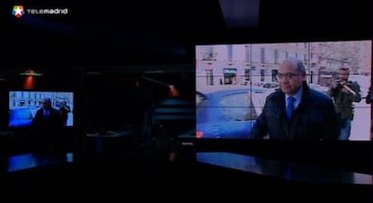Foto fija de Díaz Ferrán en la emisión de Telemadrid.