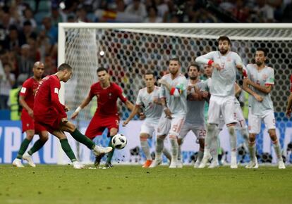 Cristiano Ronaldo marca el gol del empate (3-3).
