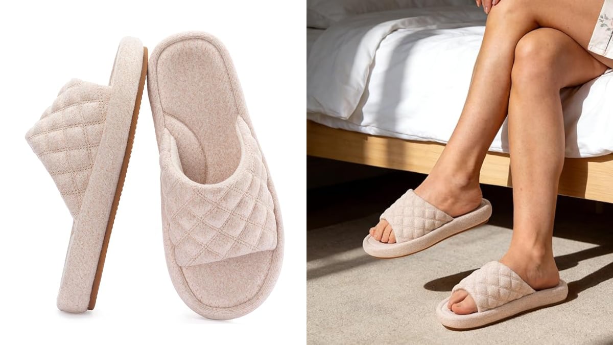 Zapatillas de andar por casa con espuma viscoelástica para ellas.
