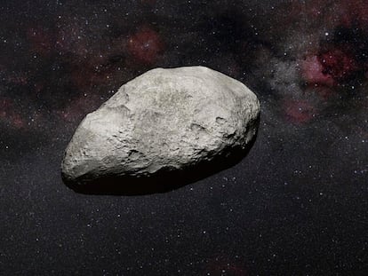 Recreación de un asteroide en el espacio. NASA