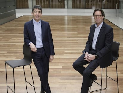 Domingo Mirón, presidente de Accenture en España, y Joaquín Escoda, presidente de Alfa Consulting.
