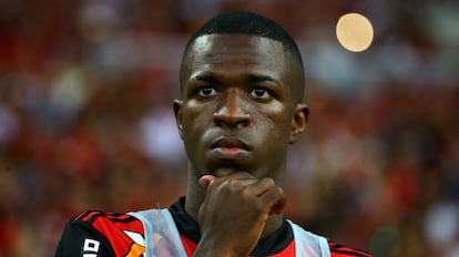 Vinicius Junior, con el Flamengo.