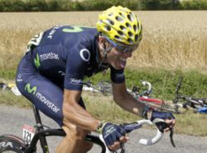 Alejandro Valverde, del Movistar Team, en el pasado Tour de Francia.