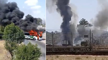 Bloqueos en carreteras de Michoacán, Guanajuato y Jalisco, este miércoles.