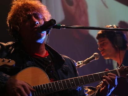 Cristian 'Pity' Álvarez, durante un concierto con el grupo Intoxicados, en Buenos Aires, en 2008.