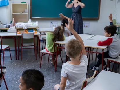 Primer día de clase en colegio Dionisio Ridruejo de Madrid.