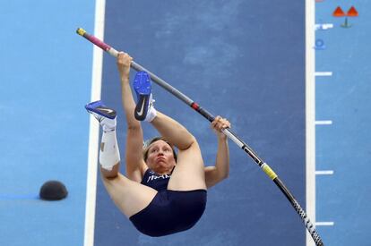 La francesa Vanessa Boslak compitiendo.