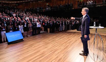 O presidente da Argentina, Mauricio Macri, em um encontro com membros de seu Governo no dia 21 de março.