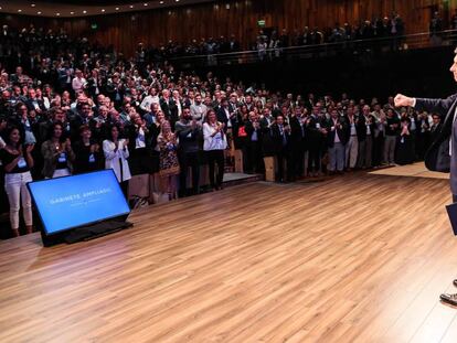 O presidente da Argentina, Mauricio Macri, em um encontro com membros de seu Governo no dia 21 de março.