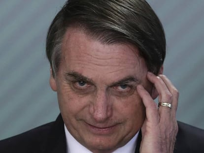 O presidente Jair Bolsonaro no último dia 9 de abril. 