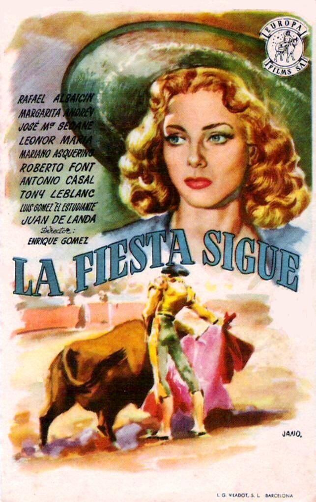 Cartel de la película 'La fiesta sigue', de Enrique Gómez.