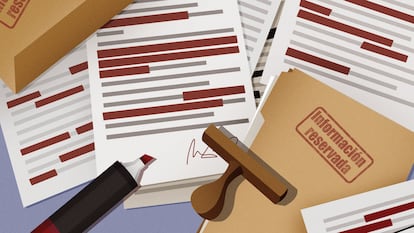 Ilustración para web Documentos clasificados.  Nicolás Aznárez.
