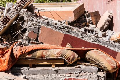 The remains of a living room in Anerni. 