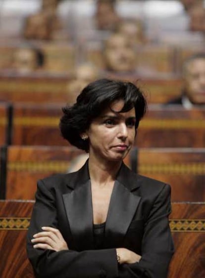 La ministra francesa de Justicia, Rachida Dati, ayer en Rabat.