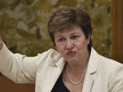 Kristalina Georgieva, durante una entrevista en la India, en 2017.