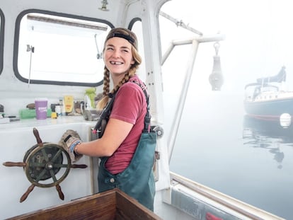 Sadie Samuels, pescadora de langosta en Rockport, Maine, EE UU