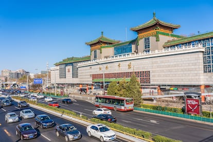 Vista exterior del mercado de Hongqiao, en Pekín.