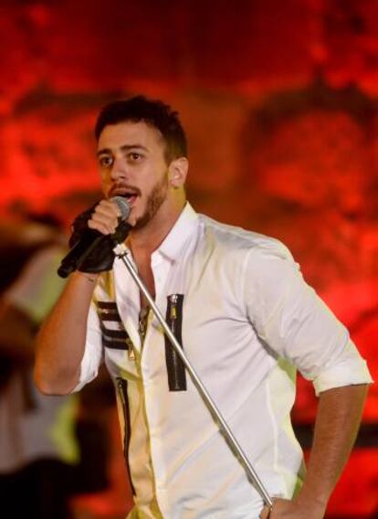 Saad Lamjarred, en un concert en Cartago (Tunísia).