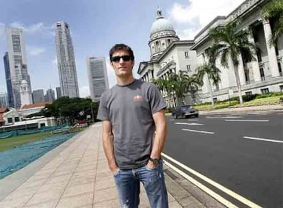 Mark Webber, en uno de los tramos del próximo circuito