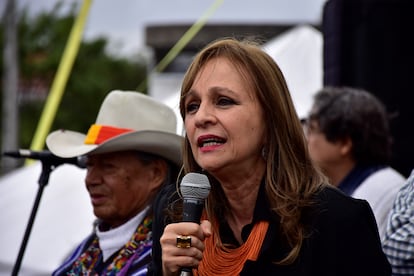 Ángela María Robledo en Bogotá, Colombia, en agosto de 2018