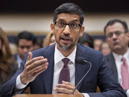 Sundar Pichai, CEO de Google, comparece ante el Senado EE UU.