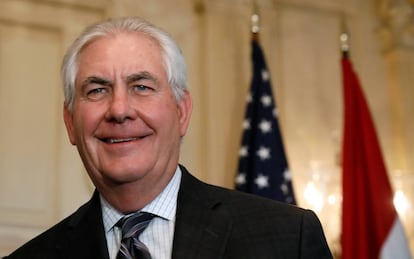 El secretario de Estado, Rex Tillerson, en el su despacho.