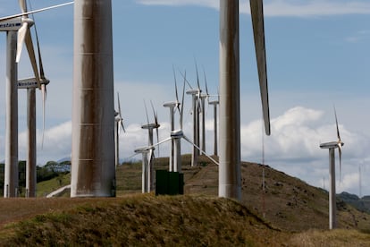 Wind turbines in Guanacaste, in 2015.